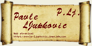 Pavle LJupković vizit kartica